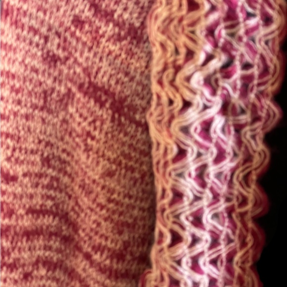 Deep Pink Multimedia Long Knit Scarf - Picture 6 of 8